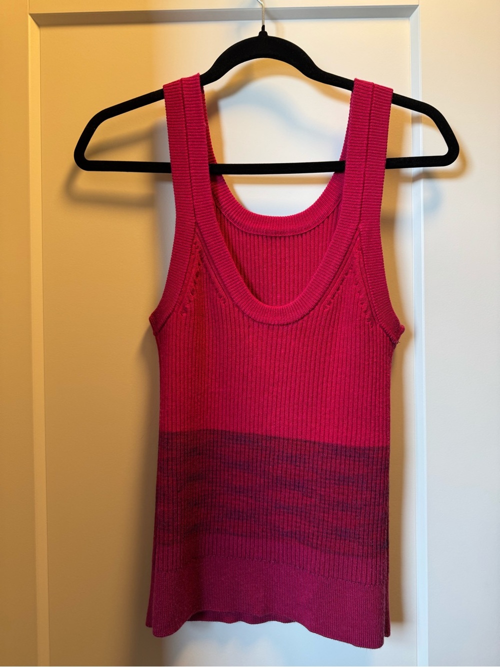 Anthropology Pink Ribbed Knit Tank Top